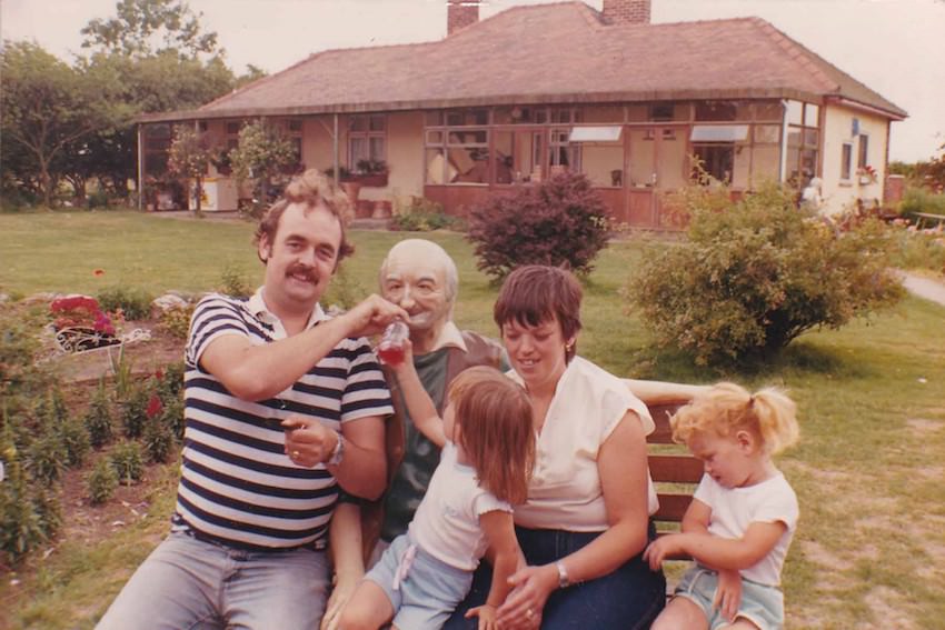 The bungalow in 1970 at sundown adventureland