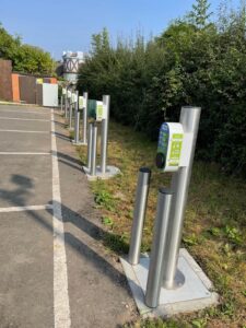 Electric vehicle charging at Sundown Adventureland 3