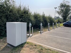 Electric vehicle charging at Sundown Adventureland 6