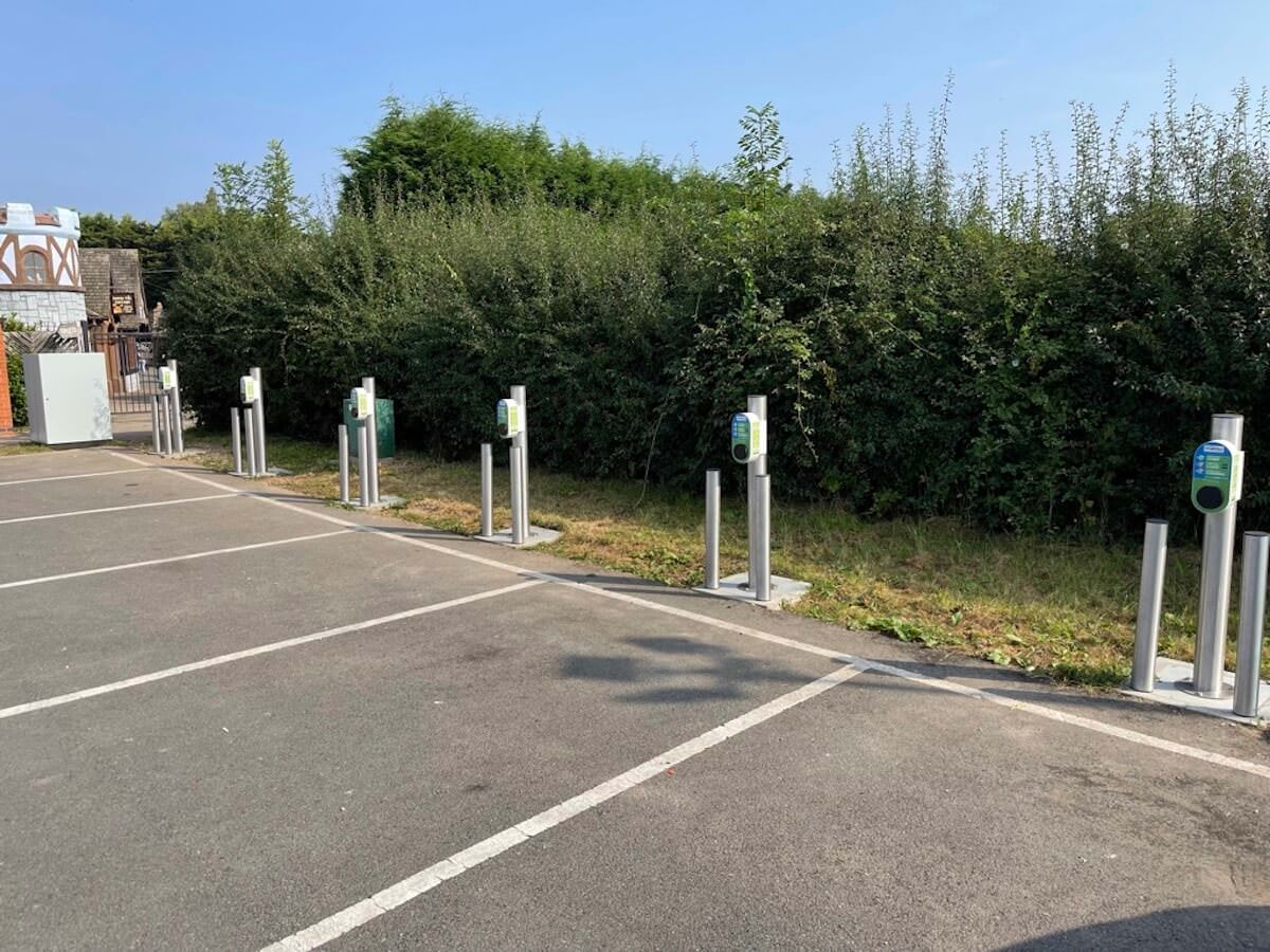Electric vehicle charging at Sundown Adventureland