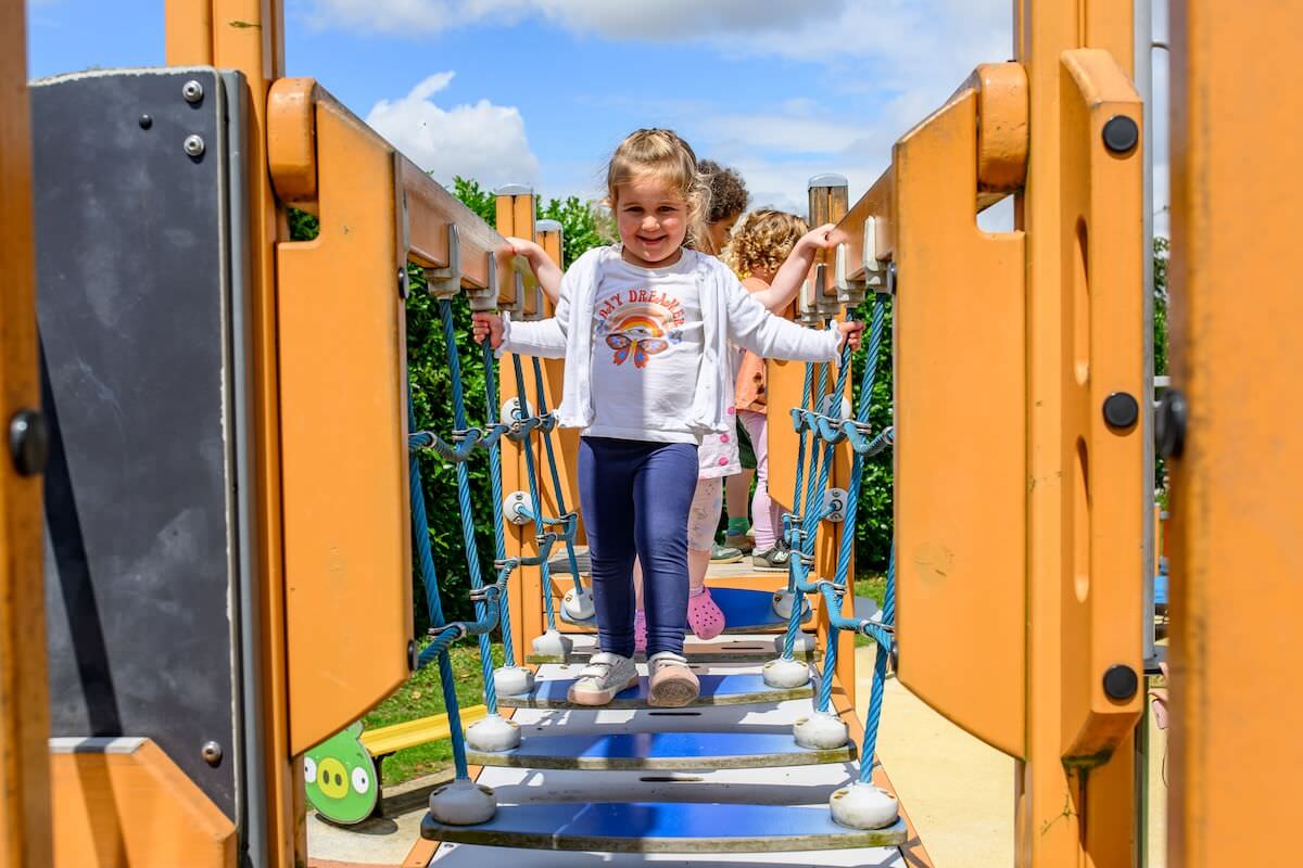 Kids playing on the Angry Birds Activity Park at Sundown Adventureland